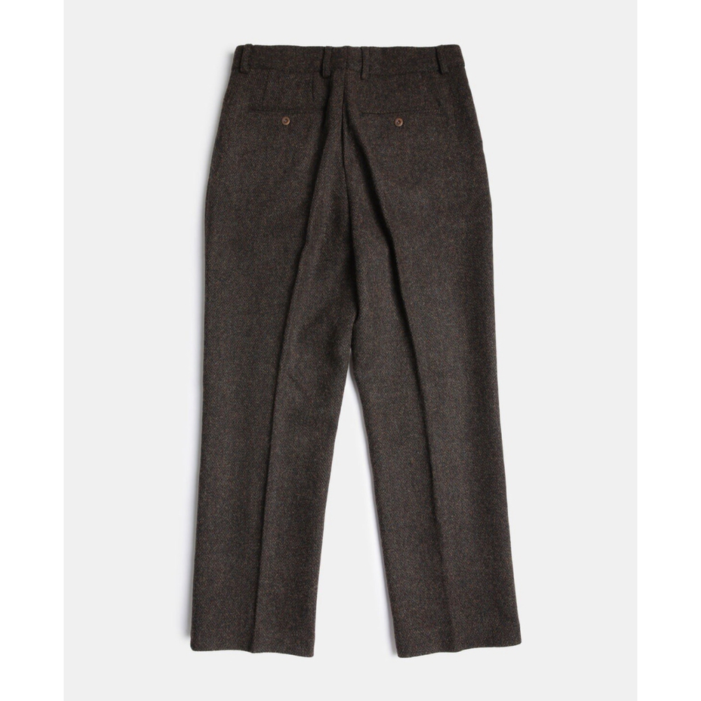 1920s Chocolate Brown Tweed Trousers Annual Ring XL - Picture 16 of 16